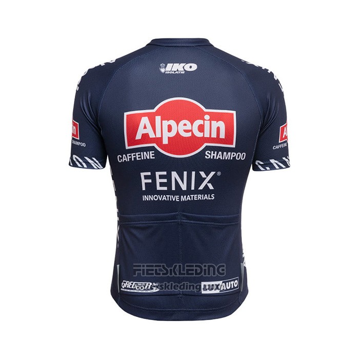 2022 Fietskleding Alpecin Fenix Diep Blauw Korte Mouwen en Koersbroek